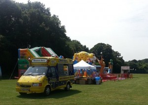 Carnival time with ice cream van