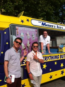 Dick & Dom with Markes Ices at Get Reading Event Londons Trafalgar Square