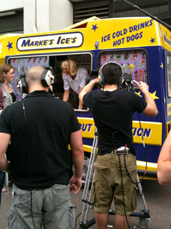 Film Shoot with Ice Cream Van for Loose Women Ice Cream Van for TV and Media Filming Shoots