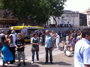 Ice cream van at Trafalgar Square London