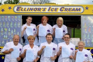 Ellinors Ice Cream Staff all hold 5* Hygiene awards