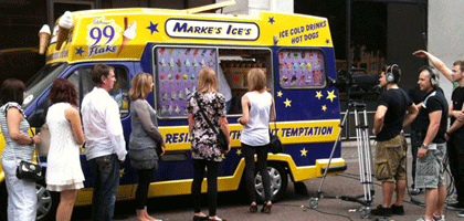 Ice Cream Van Film Shoot Ice Cream Van Hire for TV and Media Work